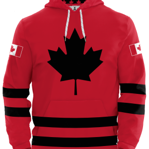 bchoodiefront canada hoodie red c black.png